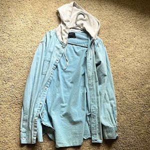Pacsun Hoodie Button Down Shirt